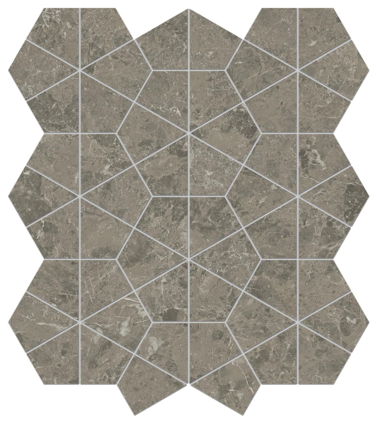 MB Grigio Supremo Hexagon in architectural space