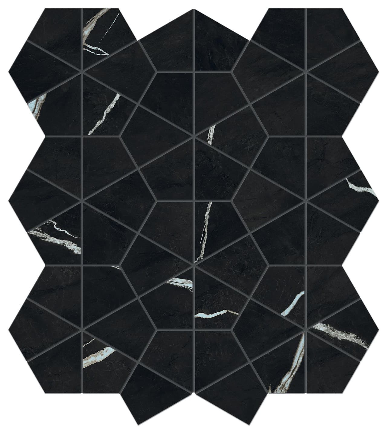 MB Black Terra Hexagon in architectural space