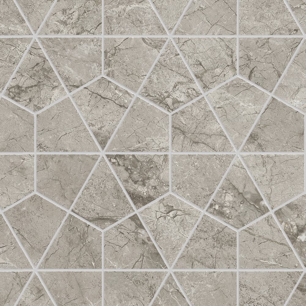 MB Silver Grey Hexagon