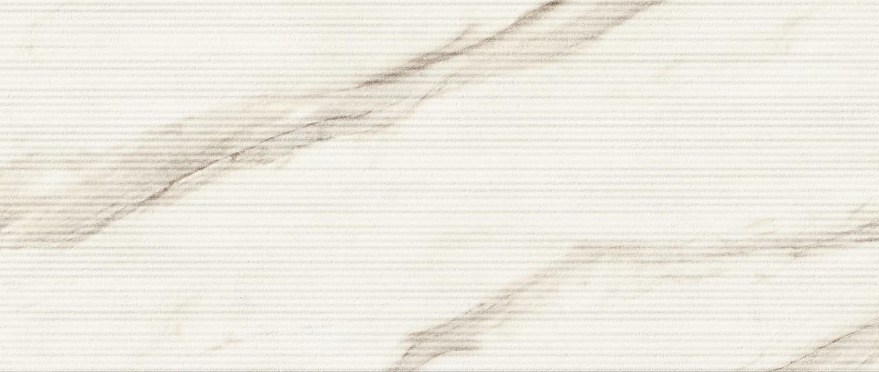 3D Wide Calacatta Creme in architectural space