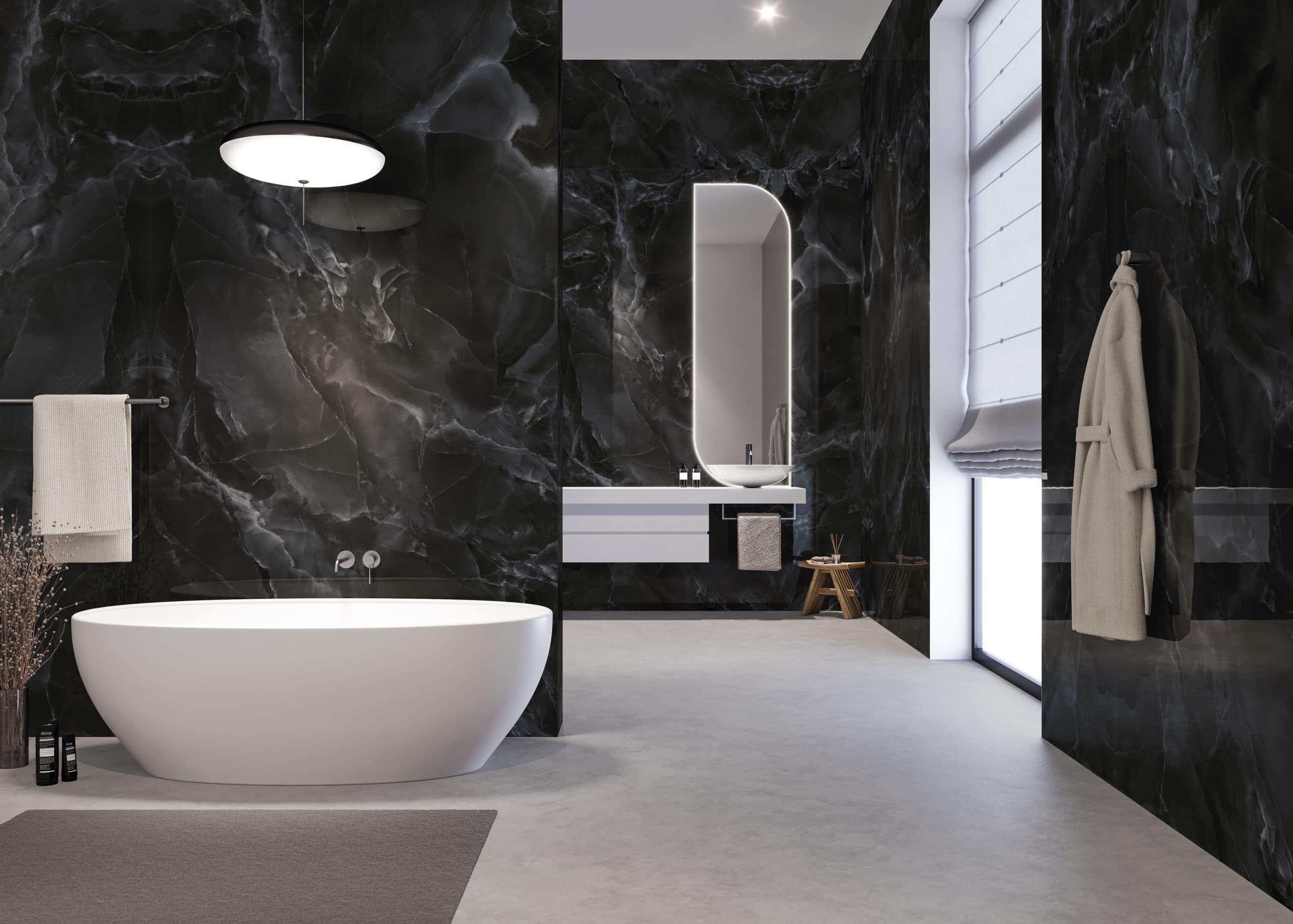 Alabaster Black installation space