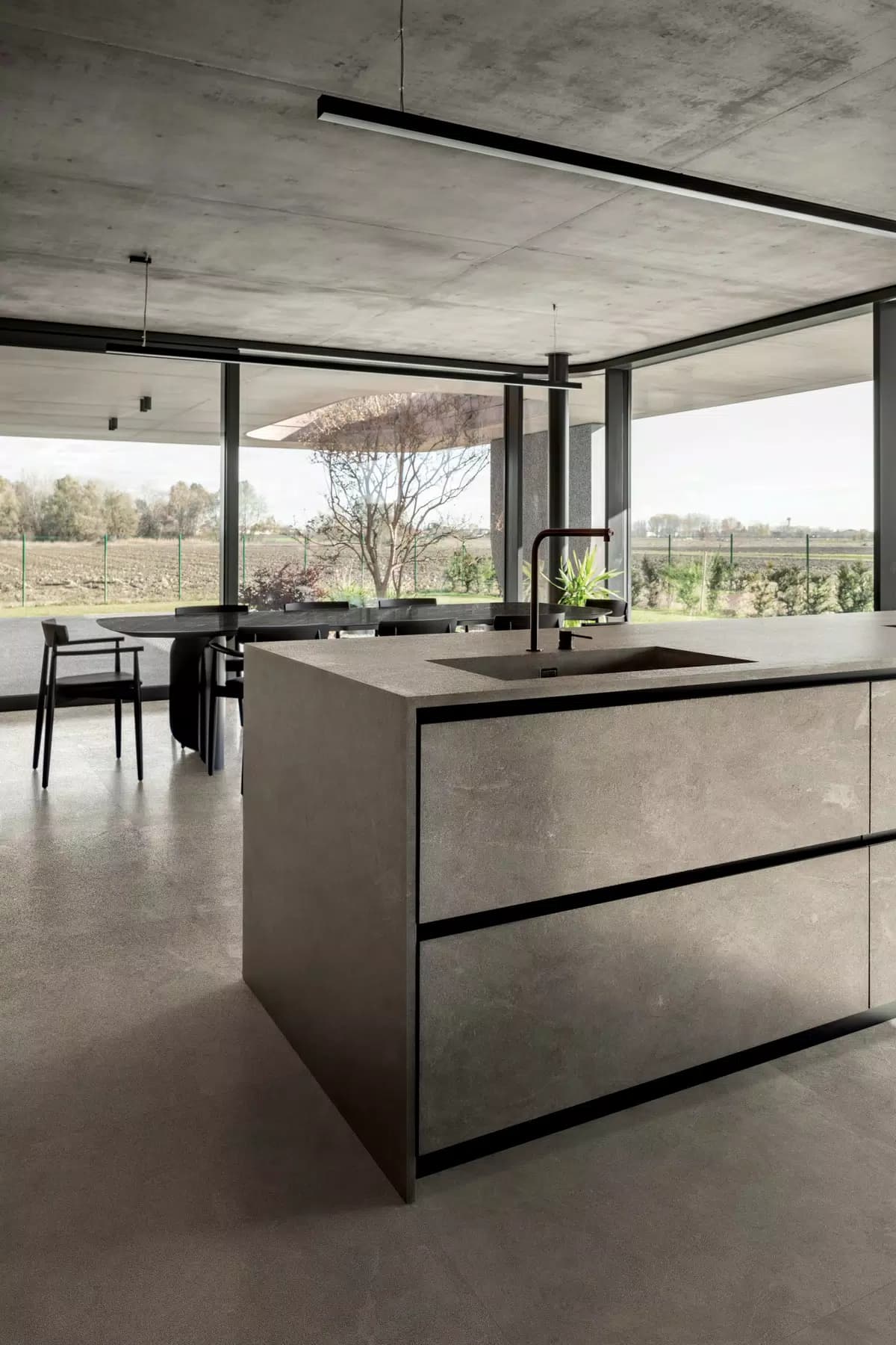 Lapis Greige in architectural space