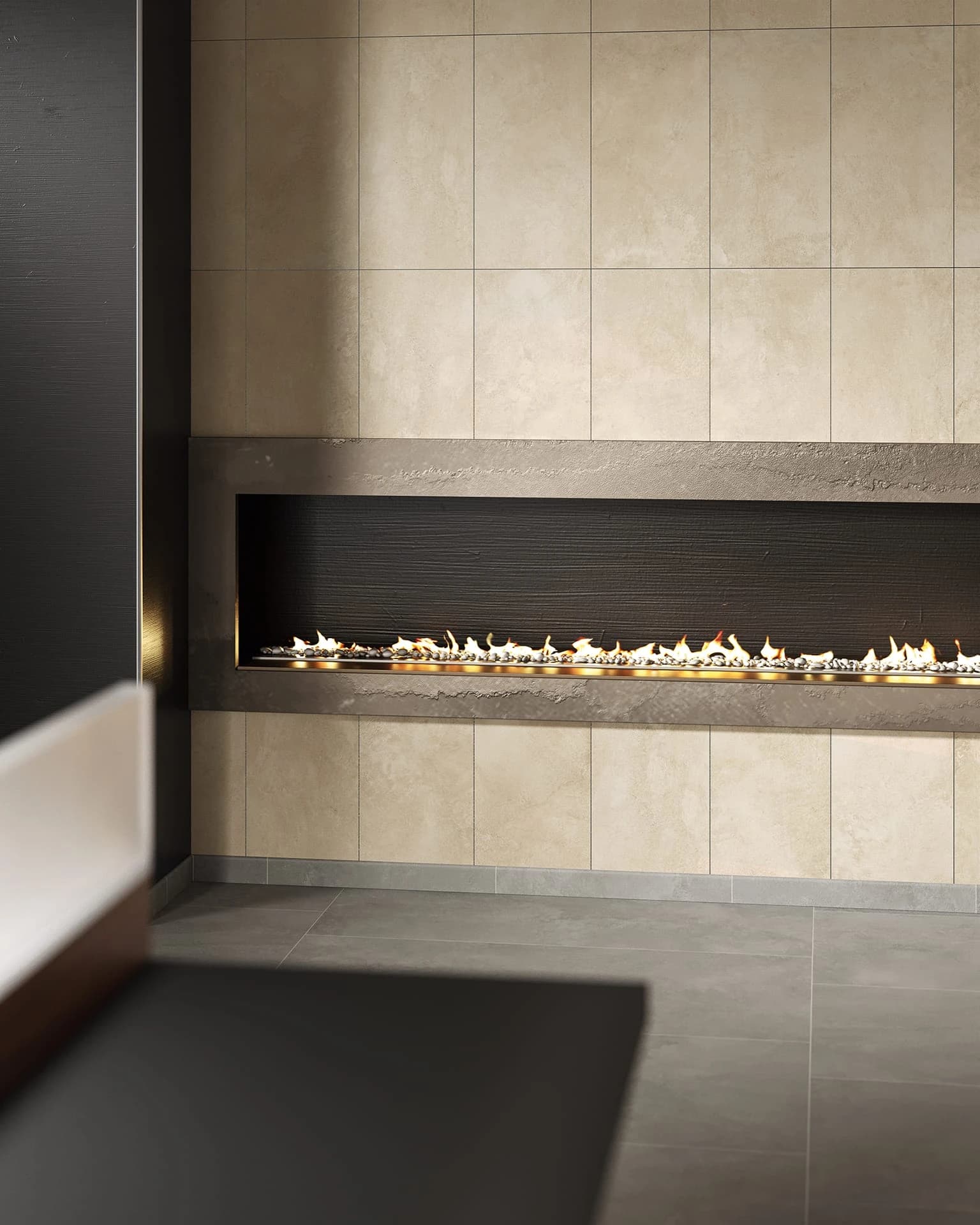 Cove Terra Grey installation space