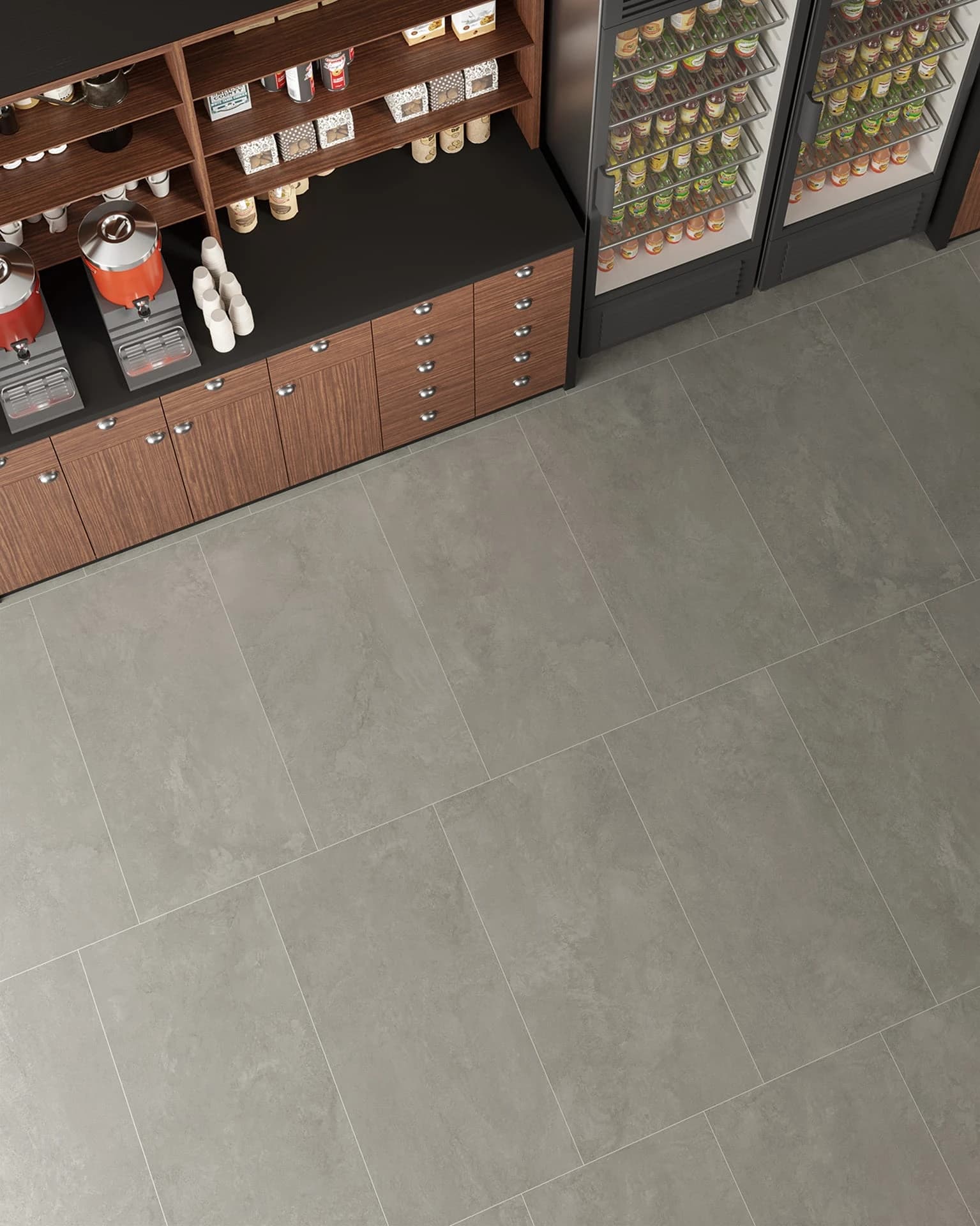 Cove Terra Grey installation space