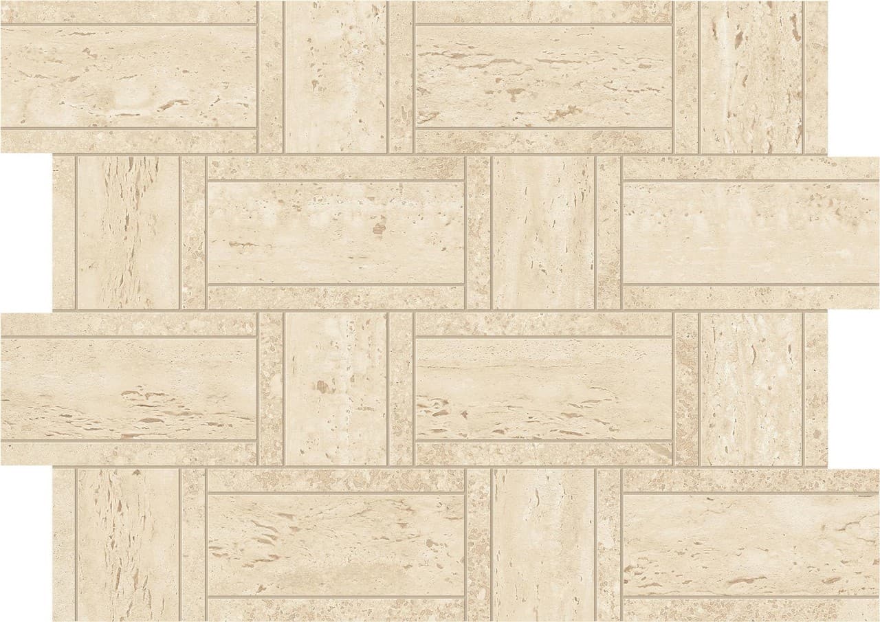 Sand Mosaico Basketweave in architectural space