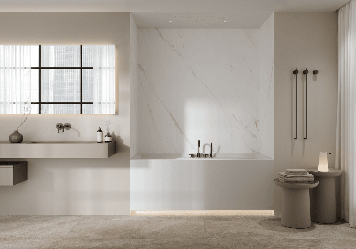 Pristine White architectural surface detail