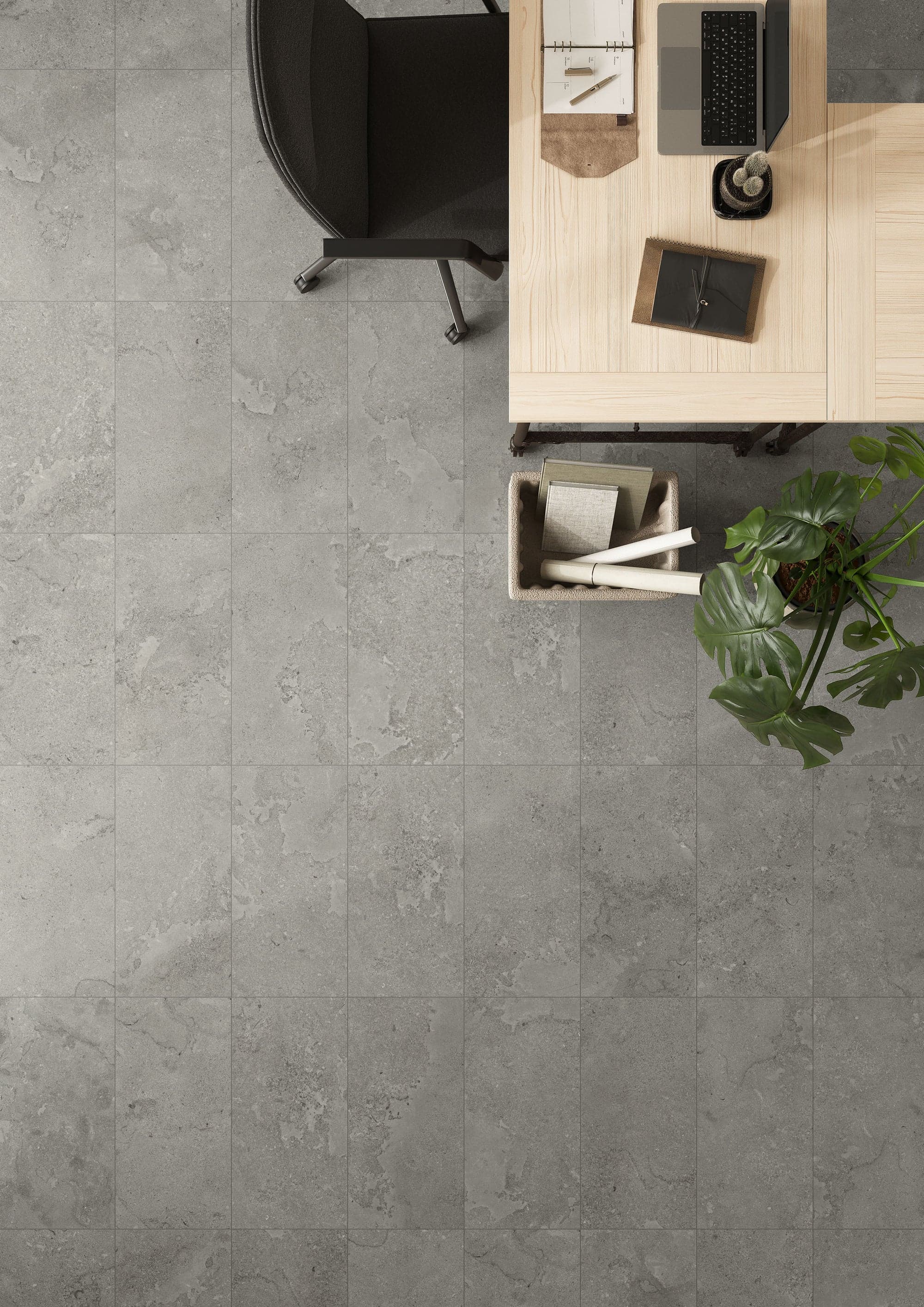 EcoStone Fossil Cross Cut in architectural space