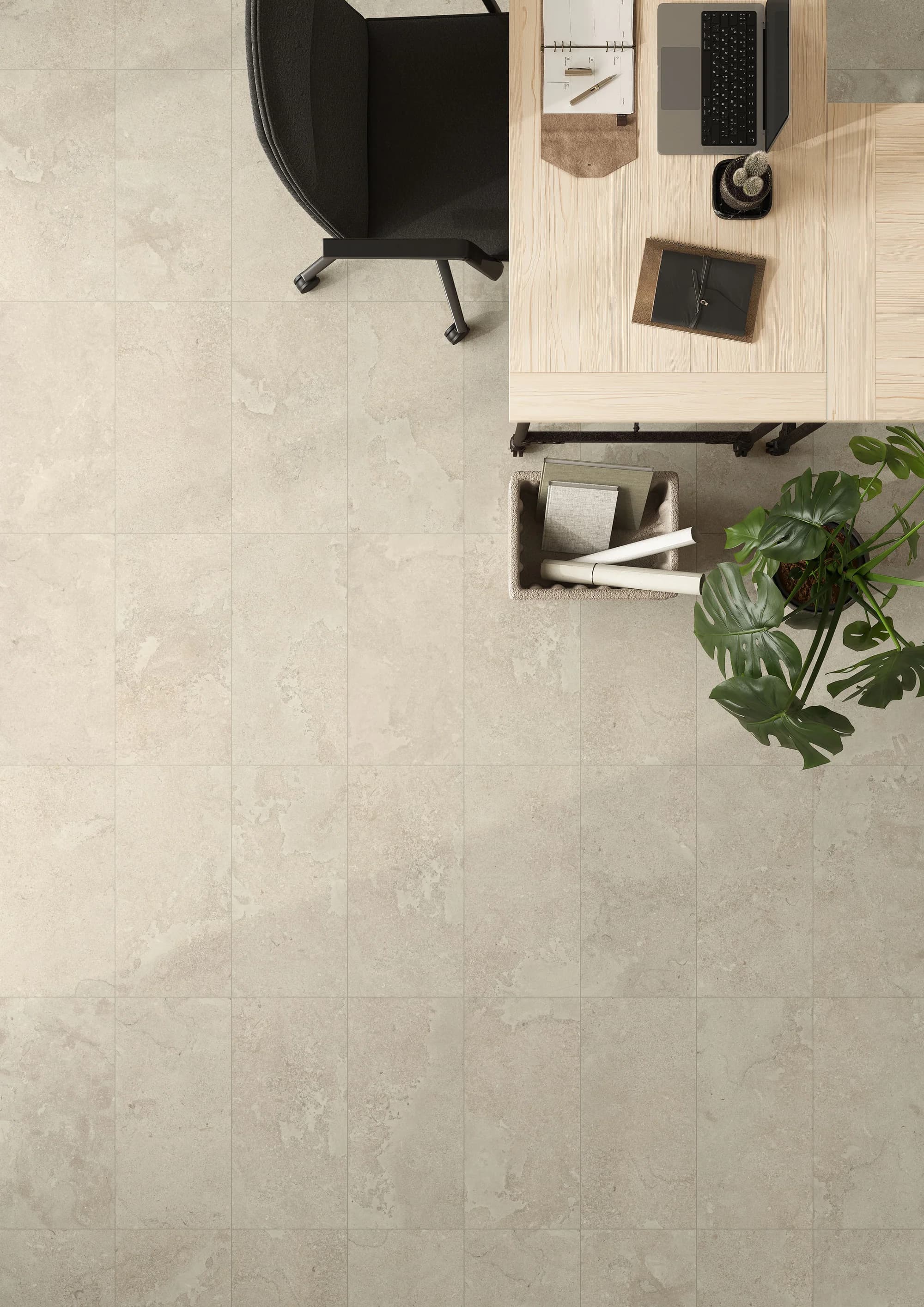 EcoStone Jute Cross Cut in architectural space