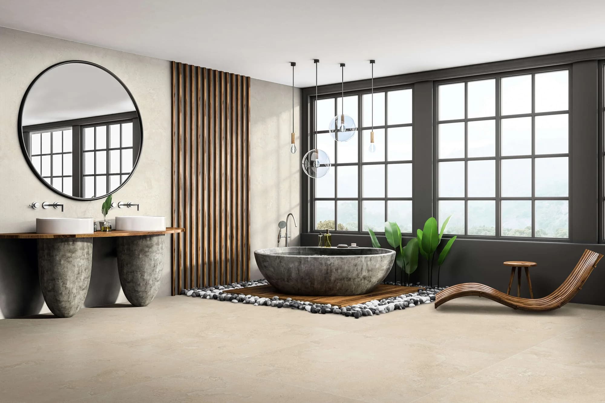 EcoStone Fog Deco Cross-Cut installation space