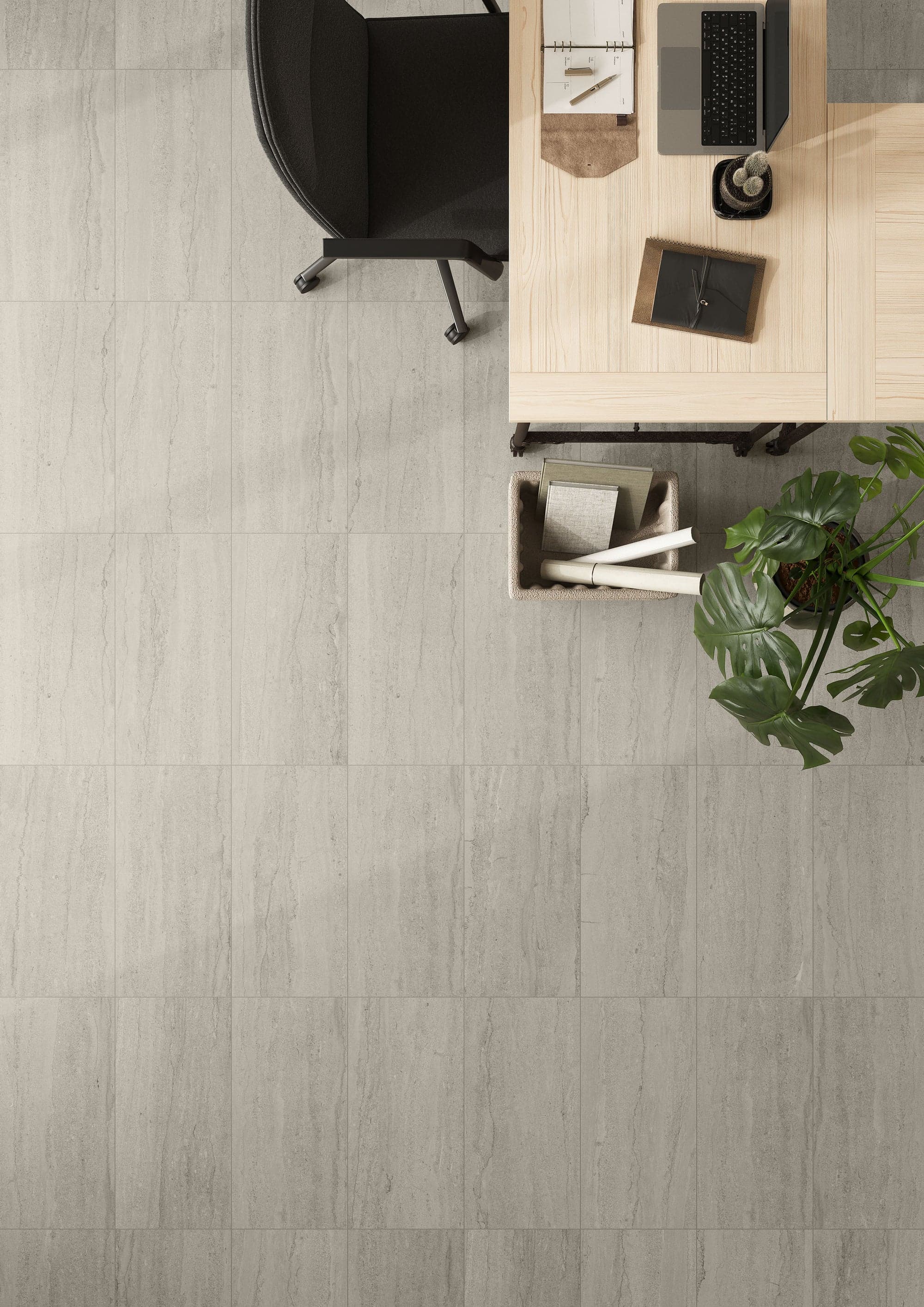 EcoStone Mist Vein Cut installation space