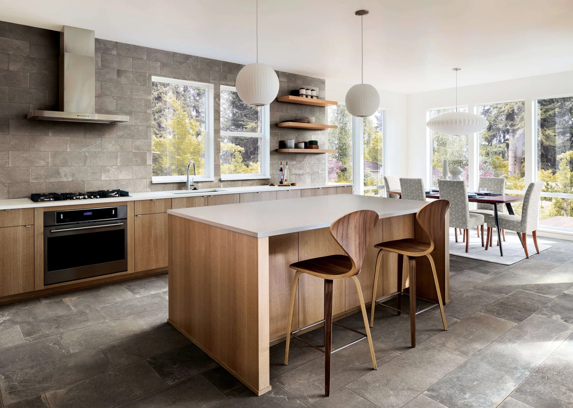 Rustic Stone Charcoal installation space