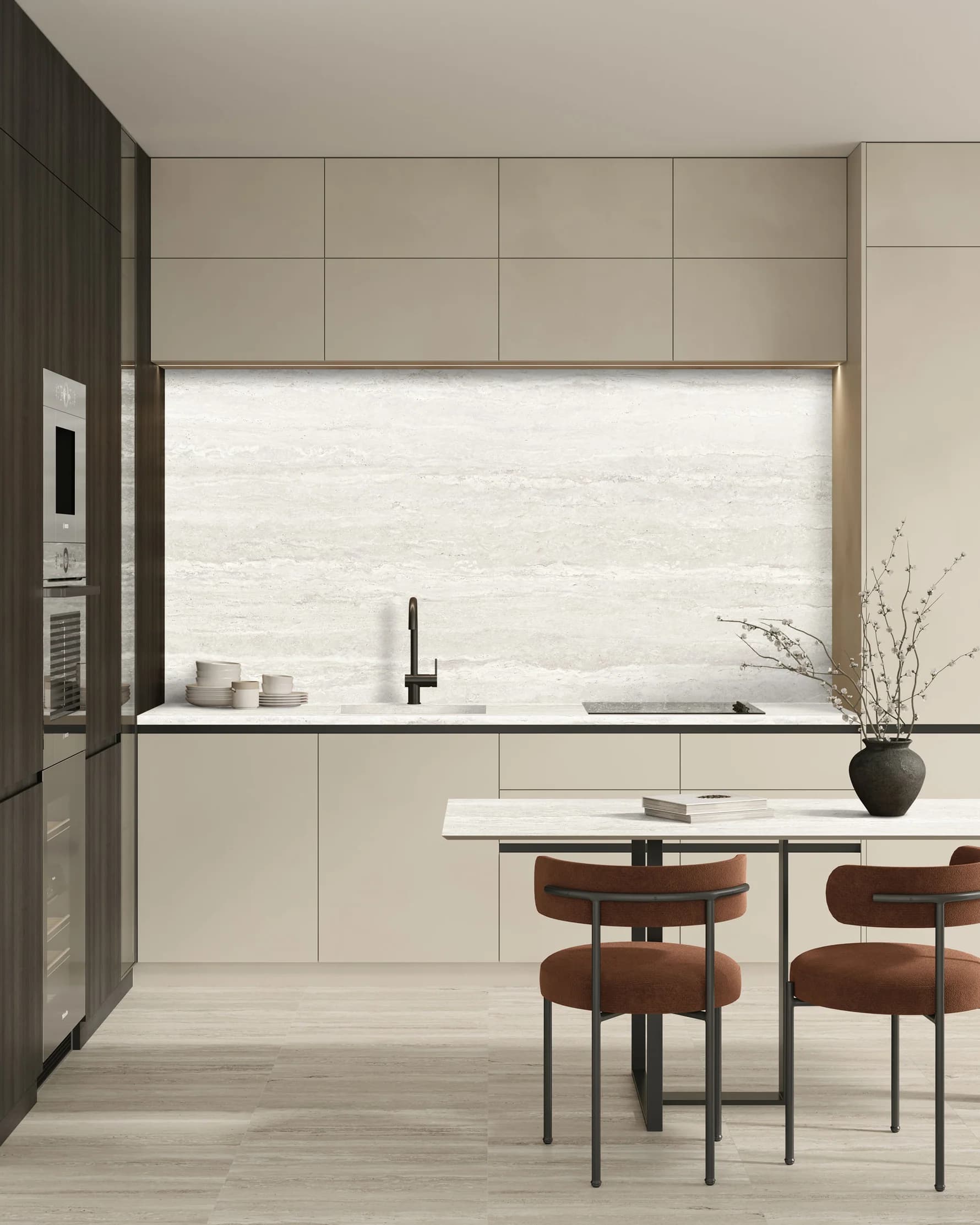 Travertine Roman Pre-Fab in architectural space