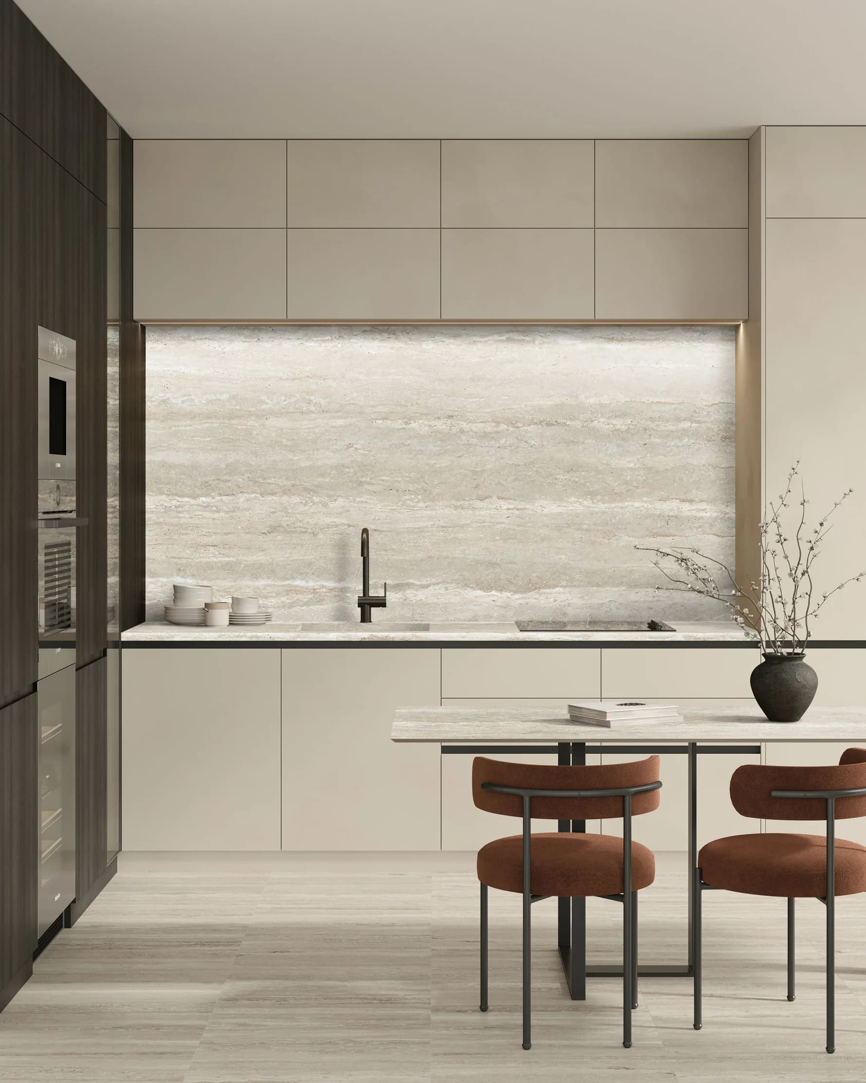 Travertine Silver Pre-Fab installation space