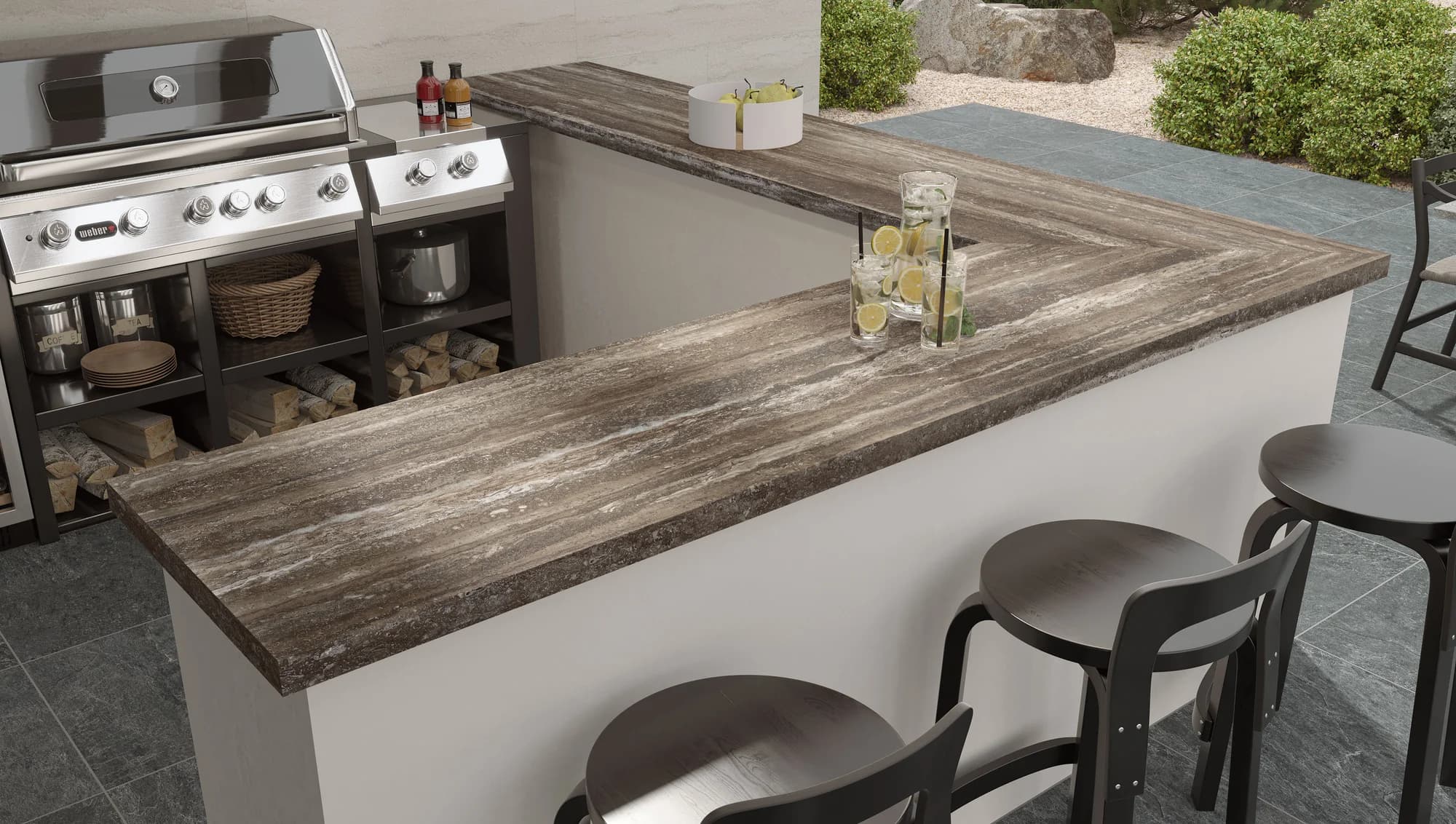 Travertine Titanium Pre-Fab installation space