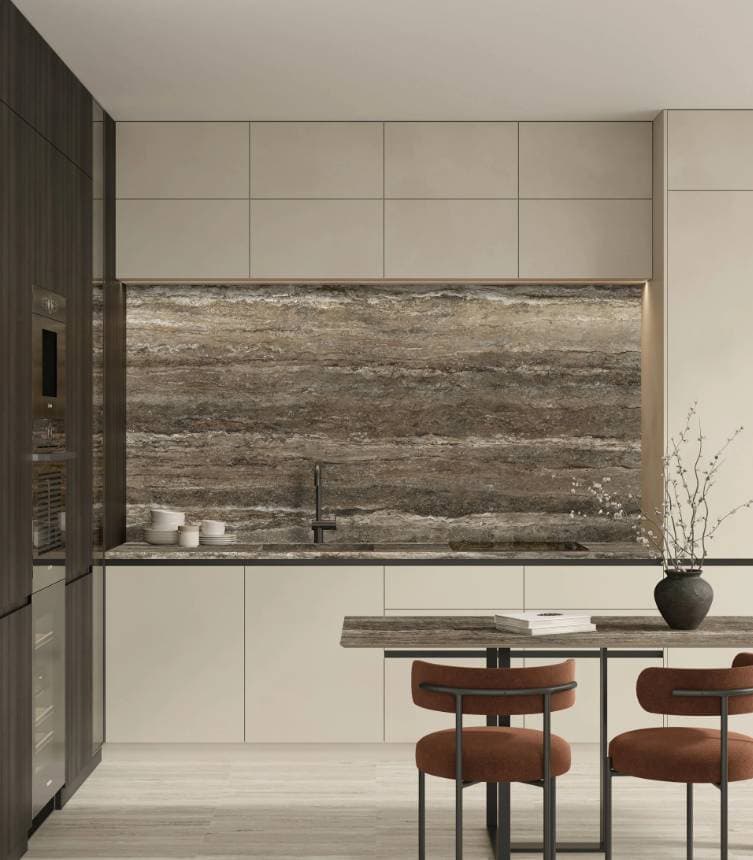 Travertine Titanium installation space