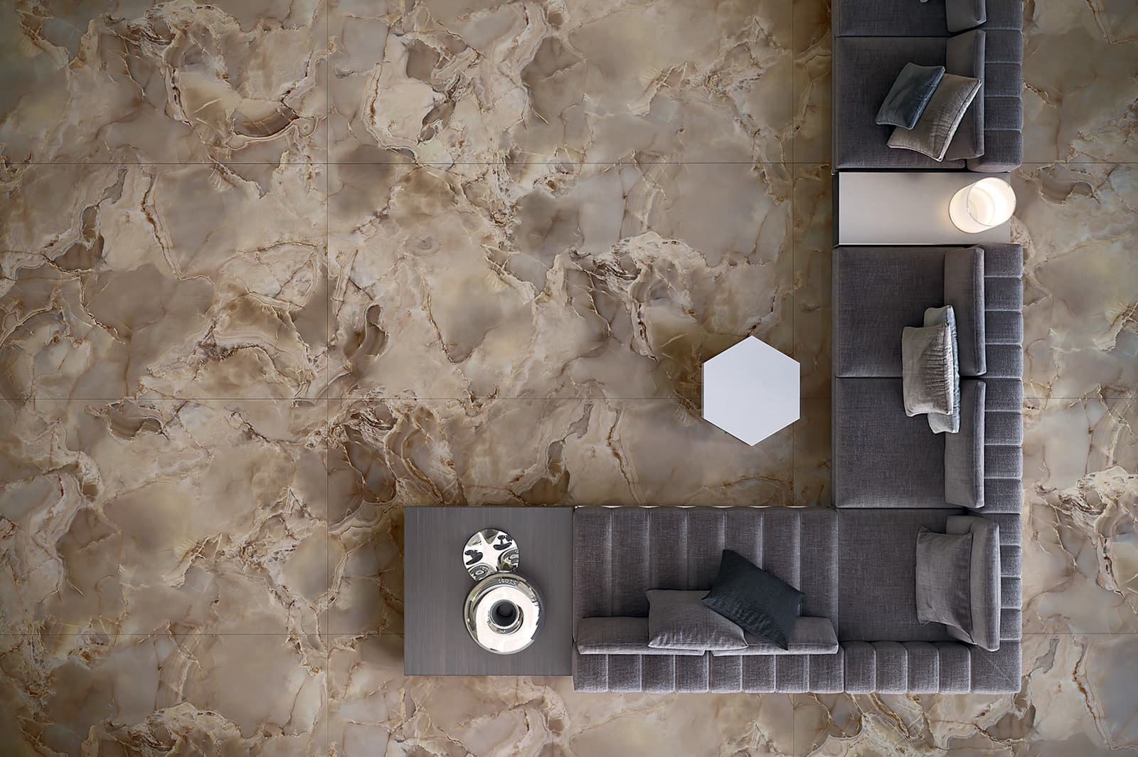 Onice Opale in architectural space