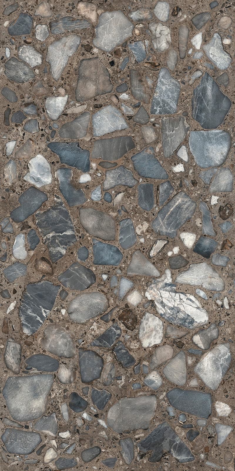 Brown full rock in architectural space