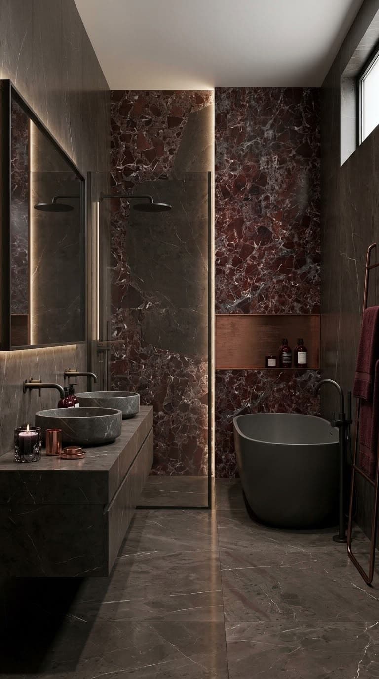 Marble Brun in architectural space
