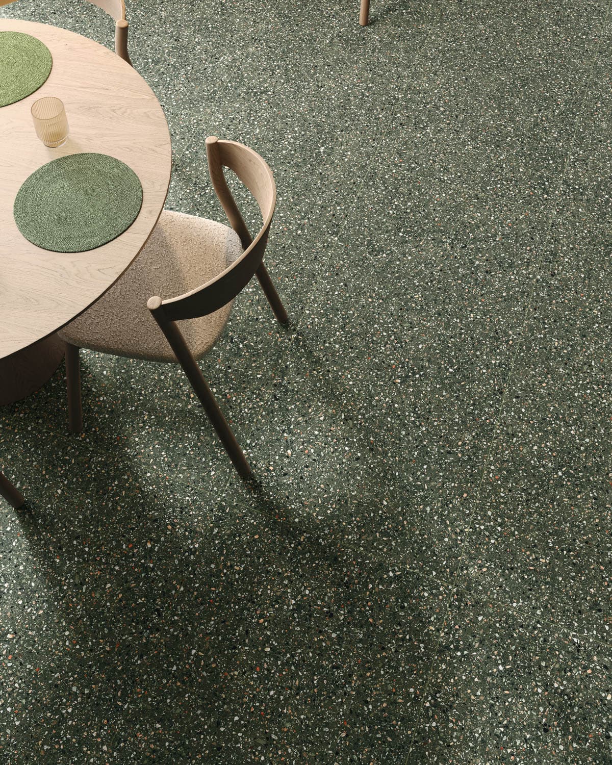 Mystere Green in architectural space
