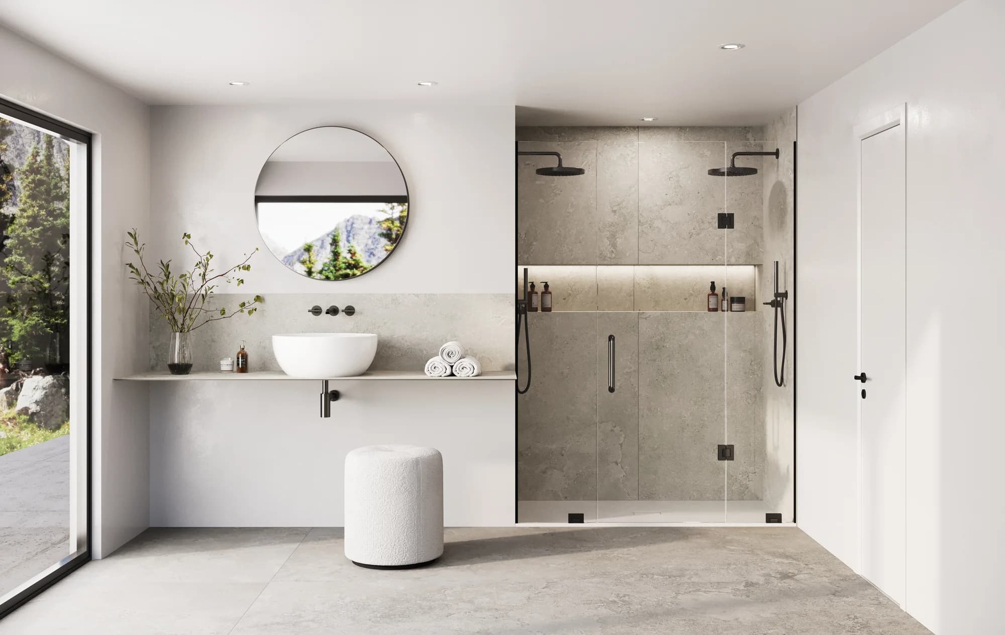 EcoStone Fossil Cross Cut Pre-Fab in architectural space
