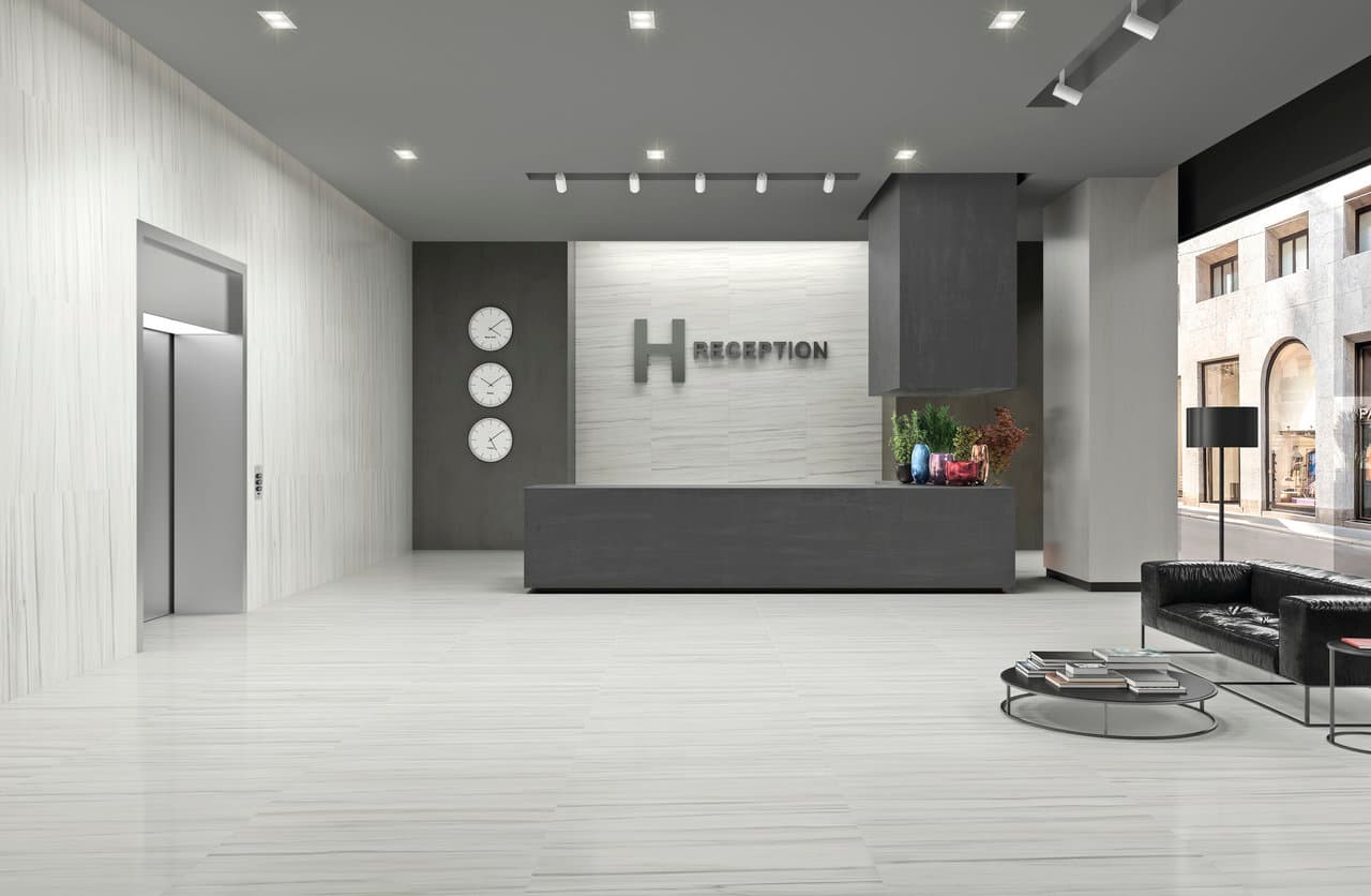 Carrara Zebrino installation space