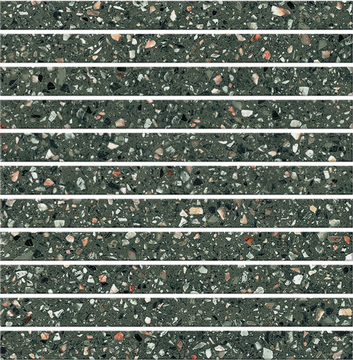 Mystere Green Stacked Mosaic