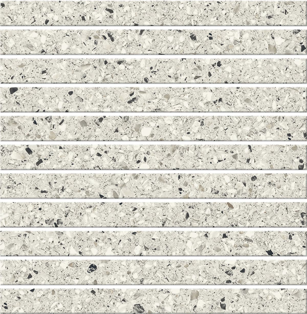 Mystere White Stacked Mosaic