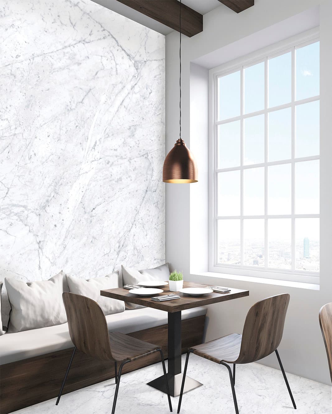 Arabescato Vena (Bookmatched) installation space