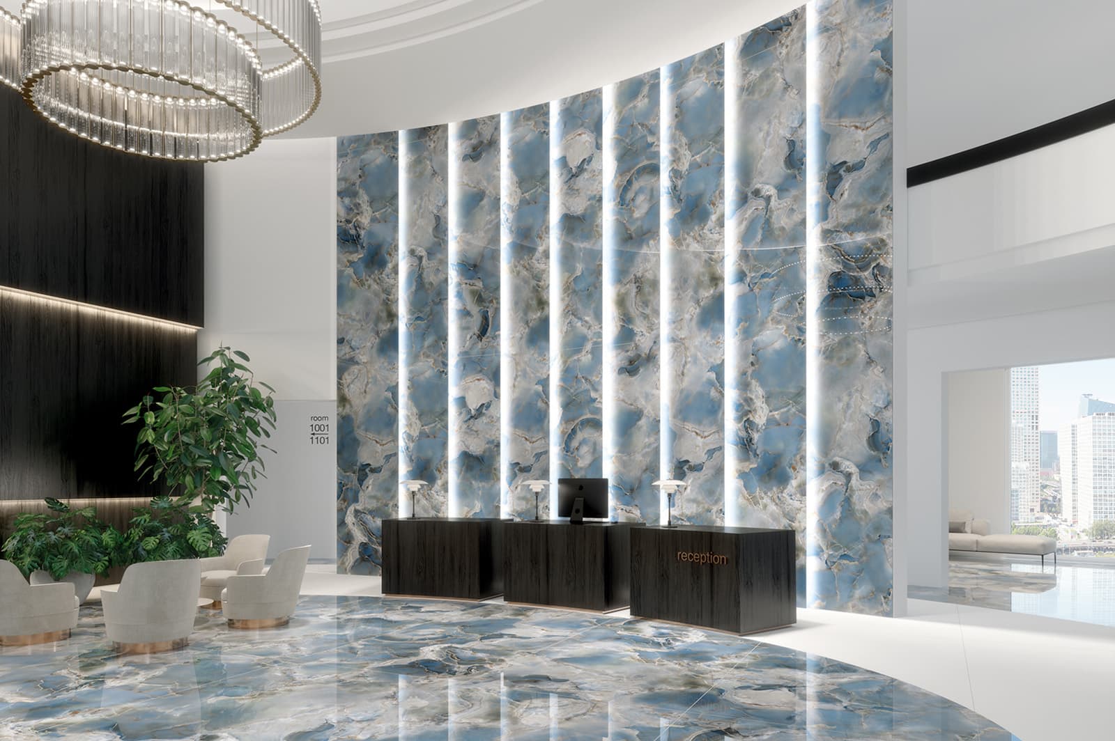Onice Oceano in architectural space