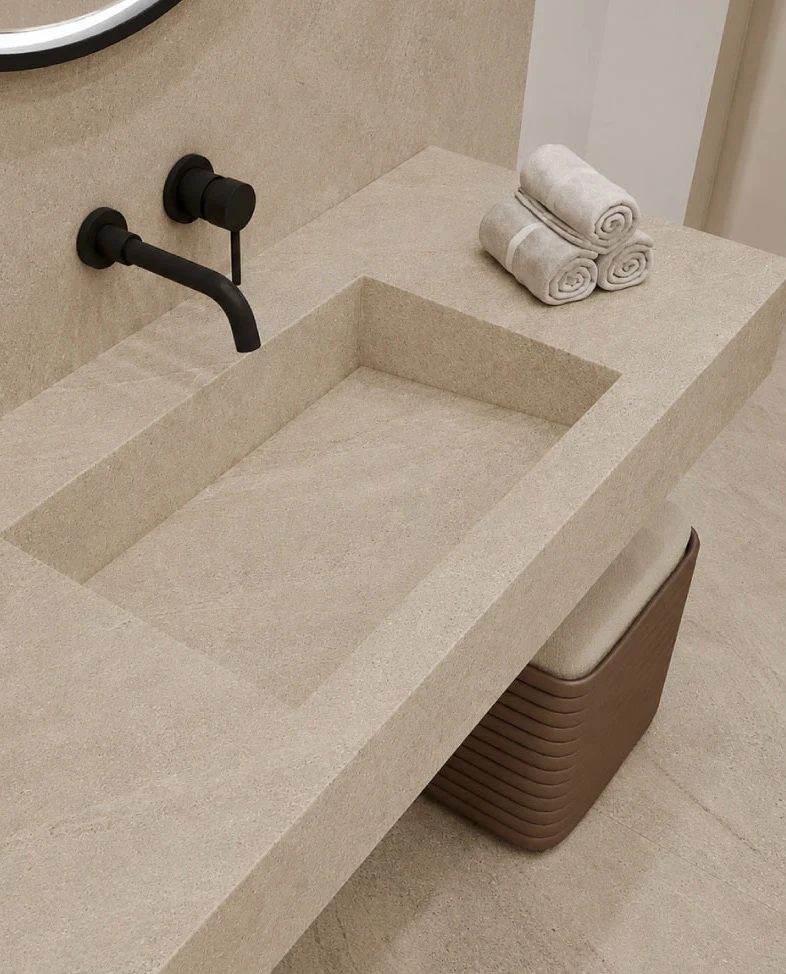 Linea bathroom collection from Nuovo Surfaces